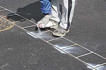 ストリートプリント施工工程-2.墨出し