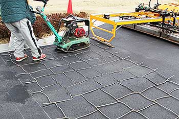 ストリートプリント施工工程-5.型押し