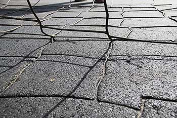 ストリートプリント施工工程-6.スチールテンプレート除去