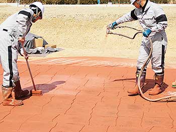 ストリートプリント施工工程-8.ストリートボンド着色